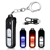 tlidfgeo Taschenalarm, LED Clip Lampe, Muttertagsgeschenk, für laufend im Freien, 130 dB Summeralarm mit Clip, Wandersicherheitsleuchte mit Ladekabel, für Alleine Leben und Laufen bei Nacht