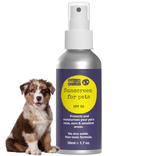Noseprint SPF 50 Sonnenschutz für Haustiere, 50 ml, feuchtigkeitsspendende Sonnencreme für Hunde und Katzen, ungiftige Formel, Nase für Hunde, Balsam