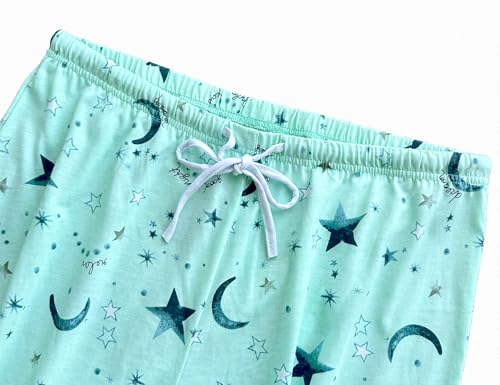 Image of ENJOYNIGHT Women's Capri Pajama Pants Lounge Causal Bottoms Print Sleep Pants