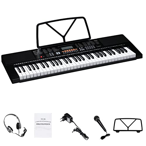 Alightup Piano à Clavier Électrique Portable 61 Touches avec Haut-Parleurs Intégrés Écran LED Casque Microphone Support de Partition - Les Beatles, Paul McCartney, John Lennon, RIngo Starr, George Harrison Alightup Piano à Clavier Électrique Portable 61 Touches avec Haut-Parleurs Intégrés Écran LED Casque Microphone Support de Partition