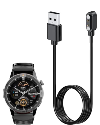 for AGM Legion Pro スマートウォッチ 充電ケーブル 充電器 USB 100cm 汎用マグネット YANMONGI 磁気吸着 高耐久 便利性 断線防止 低発熱 軽量 小さい 持ち運びやすい チャージャー 旅行用 磁気マグネット式充電【1本セ