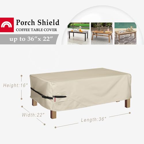 Porch Shield Capa para Mesa de Centro de Pátio - Capas de Mesa Retangulares Pequenas para Móveis de