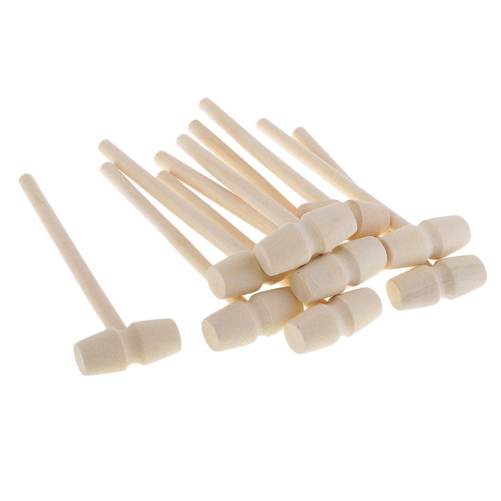 40 pièces de Mini Marteau en Bois Homard Petits Maillets Martelant Fruits de mer Coquille fissure Marteau Arts Artisanat Fourniture