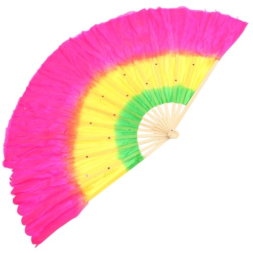 JEWEDECO Abanico Práctico Abanico de Mano de Bambú Resistente al Desgaste Plegable para Baile y Decoraciones para Presentaciones y Ejercicios Tradicionales