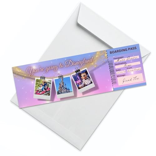 DIY Destination Travel Ticket Card Personalized Holiday Card Surprise Card Birthday Travel Destination Card Greeting Card Celebration Card Ticket (3 PACK)