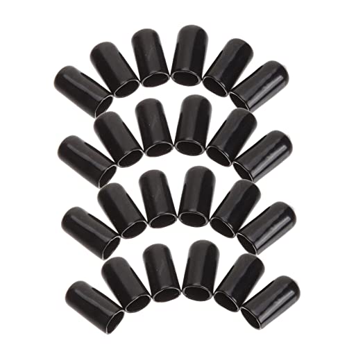 Cabilock 100 Piezas Tapas De Pico para Dispensador Enchufar Caños Redecillas para El Pelo para Hostelería Tapas De Bebidas Botellas De Vinagre Gorros De Ducha Black De Polivinilo