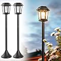 63 in Solar Pole Lights Outdoor 2 Pack, Vintage Solar Lamp Post Lights, Outdoor Decorations for Yard Waterproof IP44, Outdoor Decor for Garden, Pathway, Yard, Front/Back Door, Warm White, Decoration