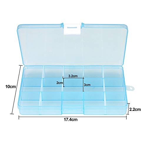 CODIRATO 6 Stück Fächer Aufbewahrungsbox Kunststoff Schmuckkasten Transparent Sortierboxen Schmuckf Aufbewahrung Box… – Bild 2