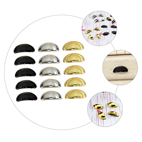 Sosoport 30 STK Puppenhausmöbel Puppenhaus-Modell mit Ziehgriff Miniatur-Schubladenknopf gewölbter Schrank Schublade zieht Miniknöpfe für Puppenhaus Mini-Hausgriffe Messing – Bild 4