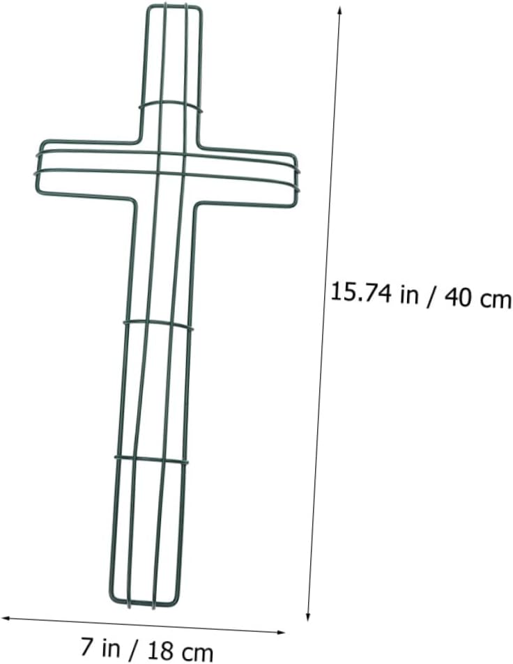 Ciieeo 3pcs Cross Wreath Frame Garland Support for Flower Arrangements for Easter Christmas and Holiday Decorations