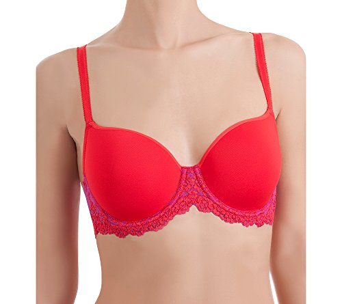 Image of Wacoal Womens Embrace Lace Lightly Padded Underwire Mid Coverage T-Shirt Bra, 853191