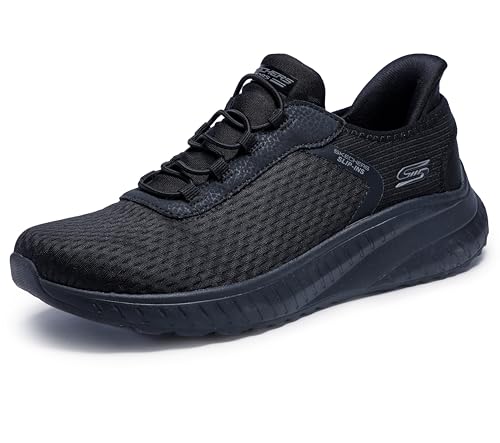 Skechers Women's Hands Free Slip-ins Bobs Squad Chaos - in Color, Black/Black, 6.5