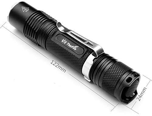 Thorfire 18650 Flashlight, 1070 Lumen Led Light with 5 Modes, Pocket Sized VG15S Perfect for EDC (Battery Not Included)