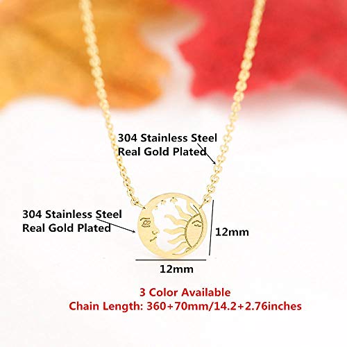 Collier moon pendentif vide en or parfait pour vos soirées - 3