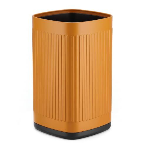 Garvee Metal Small Bathroom Trash Can, Wastebasket, 2.6 G / 10 L, Orange