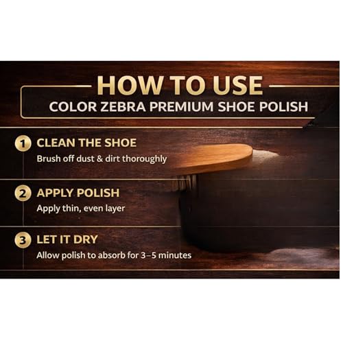 Image of Color Zebra Cream Shoe Polish (Pack 50 Grams) and Shoe Shiner| Carnauba Wax Shoe Polish Cream with Silicon Oil and Leather Conditioner