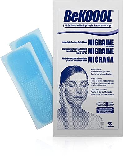 Be Koool Cooling Relief For Migraine, Soft Gel Sheets, 4 Sheets (Pack Of 4) #TOP3