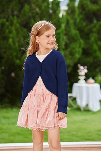 GRACE KARIN Girls Long Sleeve Bolero Shrug Cardigan Sweater Dress Cover Up 6-12Y3