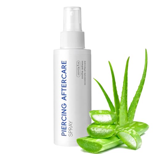 Spray De Cuidado Después Del Piercing | 120ml Spray De Cuidado Para Piercings | Solucion Para Despues De La Perforacion | Para Viajes Fitness Salón Oreja Nariz Piel Cara Hogar