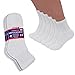 Diamond Star Diabetic Ankle Socks, Non-Binding Circulatory Doctor Approved Cushion Cotton Quarter Socks for Men’s Women’s (3 Pack White)