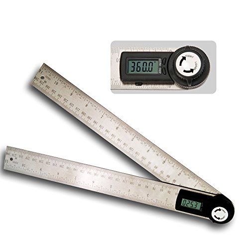 11 Inches Angle Protractor, RISEPRO 2in1 Digital Stainless Steel Angle