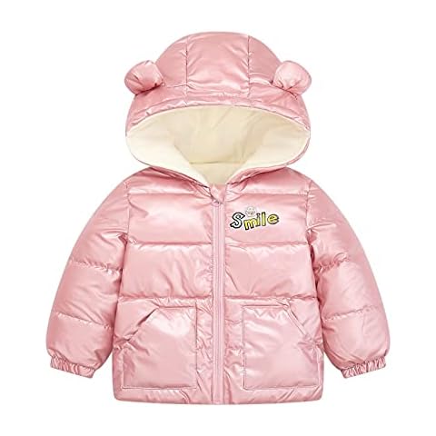 Winter Jacket for Kids Hooded Coat Warm Waterproof and Lightweight Toddler Padded Coat Puffer Jacket Infant Reflective Outwear Long Sleeve Outfits for Boys Girls 4-5 Years Cover