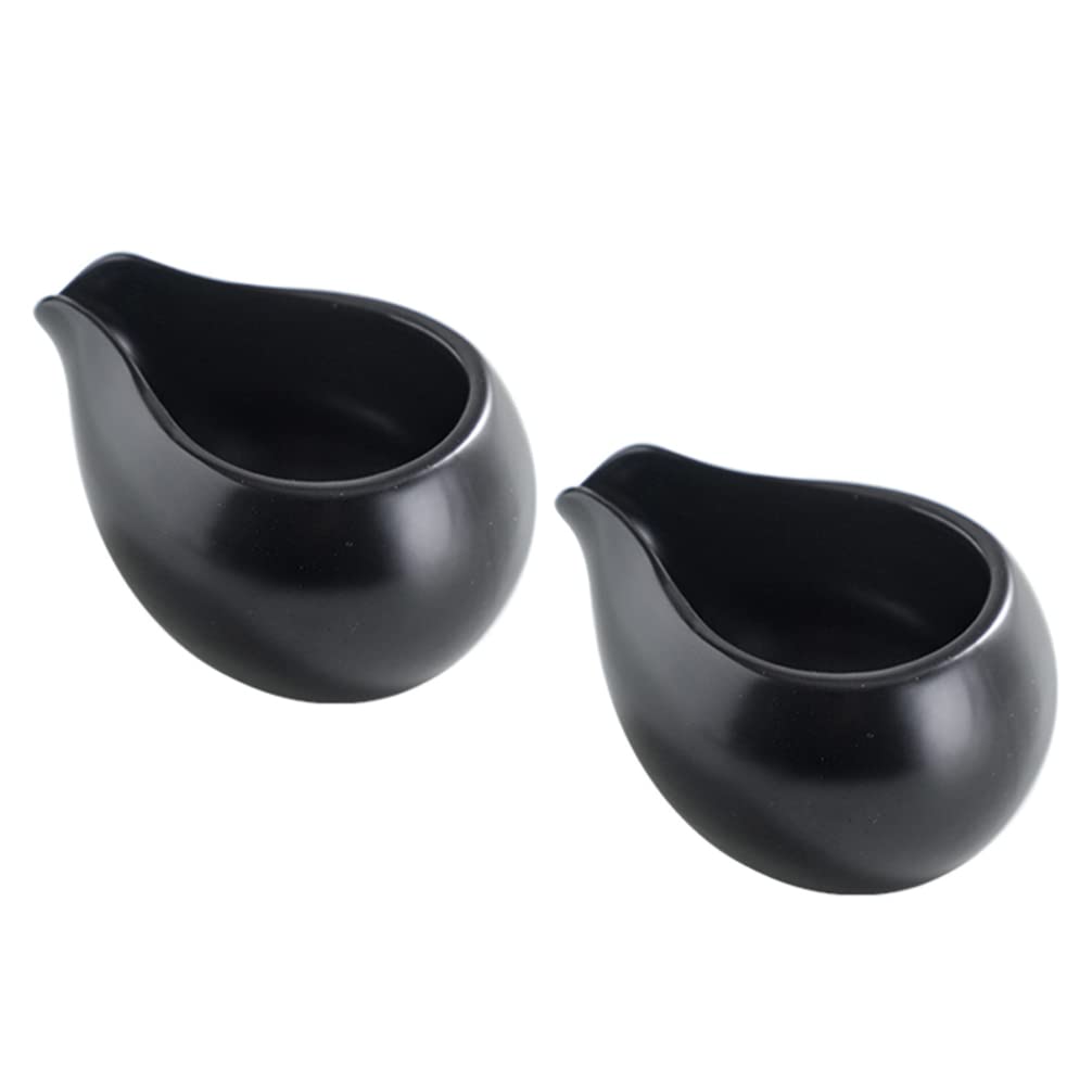 Lot de 2 Mini Pots à Lait en céramique pour Sauce au Lait pichet à café Tasse à Miel Vintage avec Bec verseur pour Lait thé café Sauce Bol de Service,