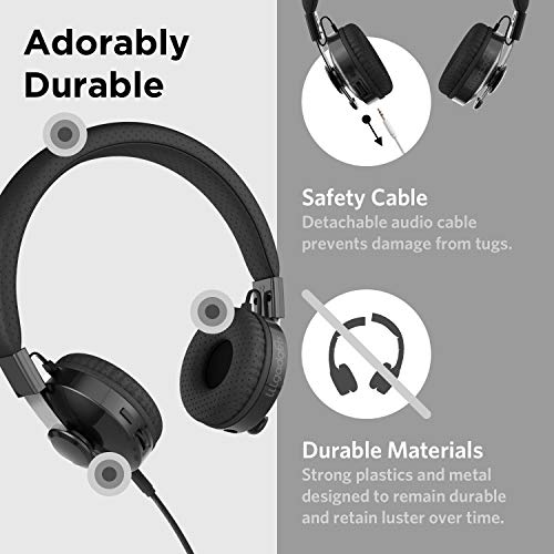 LilGadgets Untangled Pro Wireless & Wired Kids Headphones (Black, 93dB Volume-Limited) — view 3