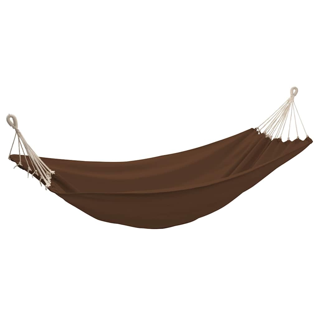 Mangloder Hamac XL Chocolat en Coton avec Support, Grande Toile Suspendue pour Jardin, terrasse, Balcon, extérieur, Camping, Plage, Piscine, détente, Repos, Sieste, Lecture, Couchage, Pliable