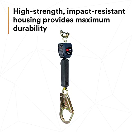 Image of 3M DBI-SALA Nano-Lok 3101229 Self Retracting Lifeline, 6', 3 /4 inch Dynema Polyester Web, Steel Rebar Hook, Quick Connector For Harness Mounting, Blue
