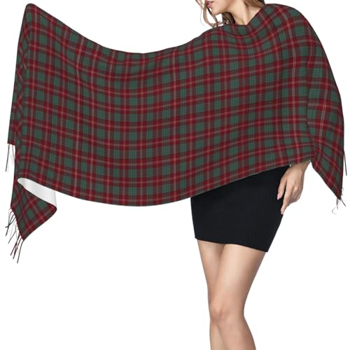 Plaid-Design Imitation Cashmere Tassel Scarf Winter Scarf Autumn Softest Classic Warm3