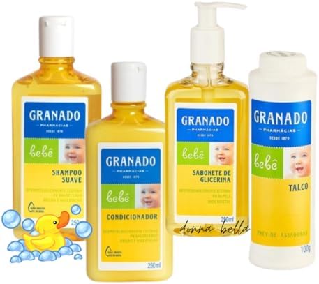 Kit Granado Bebê Banho - Shampoo, condicionador, Sabonete Liquido...
