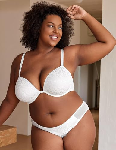 Image of Wingslove Women's Push Up Bra Deep V Plunge Underwire T-Shirt Bra Multiway 2 Cups Up