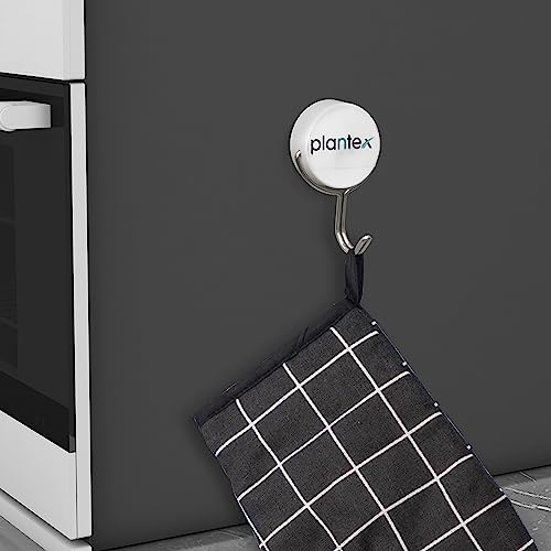 Image of Plantex Stainless Steel Magnetic Rotating Hook for Bathroom /Cloth Hanger /Towel Hanger Hook for Behind Door -Pack of 1 (White)