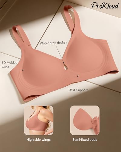Image of ProKloud Bras for Women No Underwire Wireless Full Coverage Jelly Bras