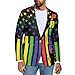 NRBEAWD Men's Pride Colorful Flag Blazer Lightweight Casual Blazers Sport Coats Regular Fit Suit Blazer Jackets One Button Long Sleeve Blazers with Pocket