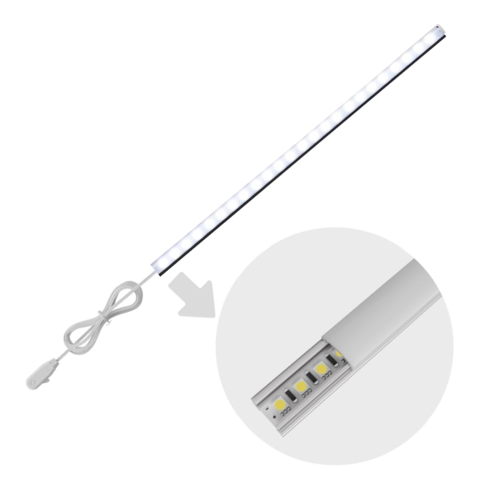 Gondola Shelving Lights 1408 Type LED Lighting Bar Under Retail Shelves via Magnets for Super Market, Commercial Refrigerator, Beverage Cooler, Merchandiser or Bakery, Ultra Slim Length 30"