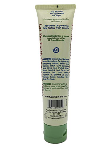 Claybrite Original Toothpaste Zion Health 3.2 oz Paste image 4
