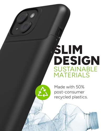 Image of Mophie Juice Pack iPhone 15 Battery Case - Legendary Power & Protection - Up to 50% Extra Battery, 6ft Drop Safety, Eco-Friendly Design, Black