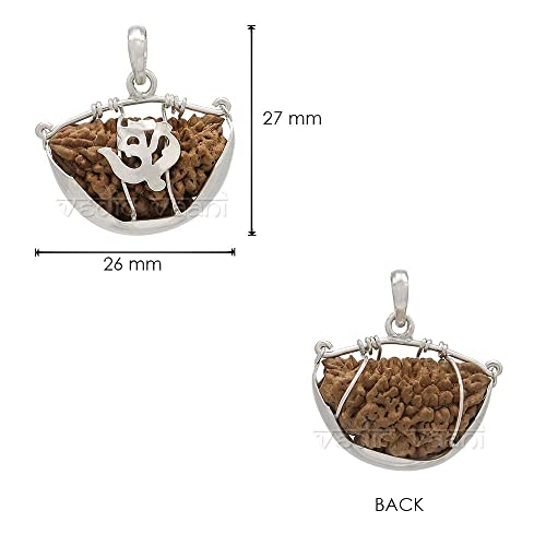 Vedic Vaani Natural Original 1-Face Ek Mukhi Rudraksh With Lab Certified Rudraksha In Sterling Silver Pendant Locket (1 Pcs) #TOP3