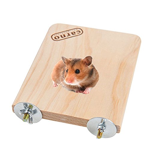 Image of Hypeety Parrot Bird Wooden Platform Perch Pet Dwarf Hamster Gerbil Rat Small Animal Sport Exercise Toy Pet Parrot Bird Cage Perches Square Toy