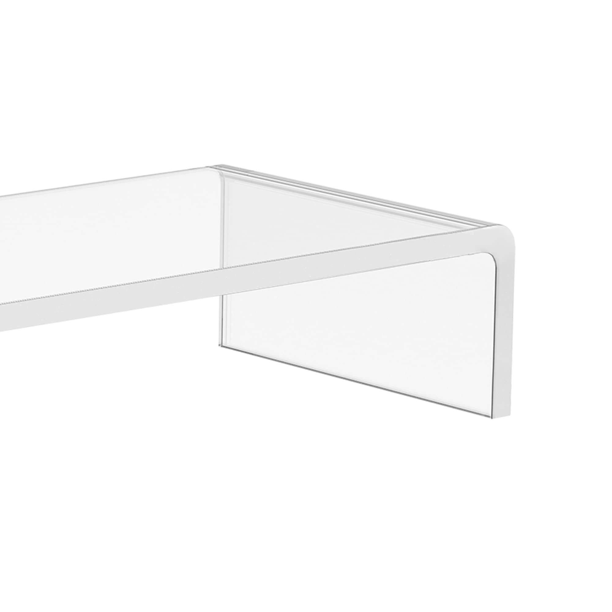 HOMCOM Supporto per Monitor in Acrilico, 53 x 19 x 9 cm, Trasparente | In Acrilico