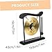 LIFKOME Chinese Bell Gong Stand Desktop Decor Vintage Gong Craft for Home Feng Shui Ornament
