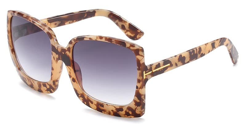Lunette de soleil tendance surdimensionnées grand verre pour femme look vintage