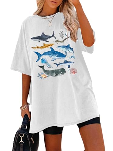 Image of Remidoo Oversized Graphic Tshirts for Women Casual Loose Fit Short Sleeve Tee
