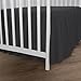 Mattress-Homes Crib Skirt Split Corners Crib Skirt Dust Ruffle 4 Sides Perfect Nursery Bedding for Baby Boy or Baby Girl, Fit All Standard Crib Dark Grey Solid - 28
