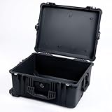Pelican 1610 Case by ColorCase - Black - Large Sized Waterproof Case (Case Only) - Black Handles & Latches