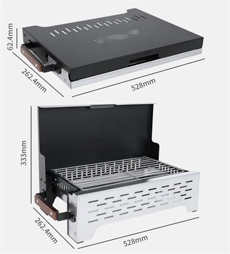 Barbecue portable et léger avec système de pliage rapide pour extérieur
