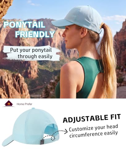 Image of Home Prefer Reflective Water Repellent Quick Dry Airy UPF50+ Sun Hat for Men Women Outdoor Sports Baseball Caps Unisex