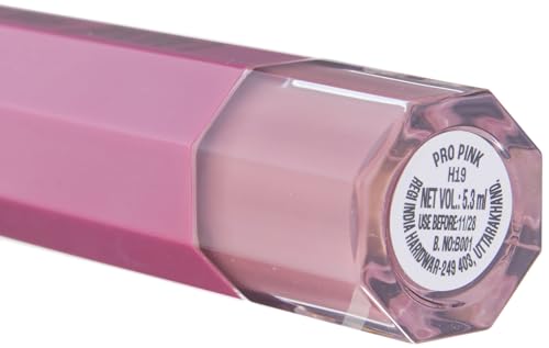Image of Lakme 9to5 Hya Matte, Pro Pink Liquid Lipstick, for Soft and Supple Lips, with Hyaluronic Acid & Vitamin E, Matte Finish, Smudge-Proof, Long-Lasting, for Women, 5.3 ml,